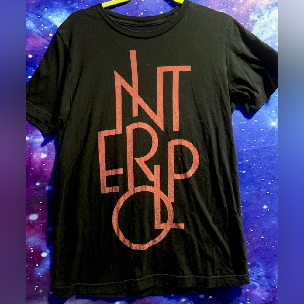 Interpol Stacked Band Logo Graphic T-Shirt Size S